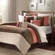 Olliix by Madison Park 7 Piece Coral Queen Palisades Faux Suede Comforter Set-0