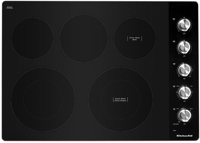 KitchenAid® 30" Black Electric Cooktop-0