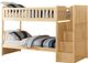 Mazin Furniture Bartly Natural Pine Twin/Twin Youth Step Bunk Bed-0