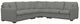 La-Z-Boy® Meyer 5-Piece Charcoal Sectional-0
