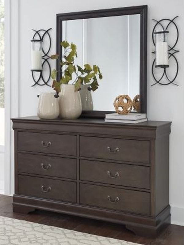 Signature Design by Ashley® Leewarden Dark Brown Dresser and Mirror-3