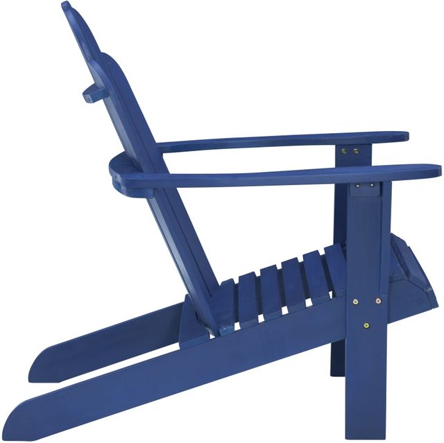Linon Adirondack Blue Wooden Outdoor Chair-4