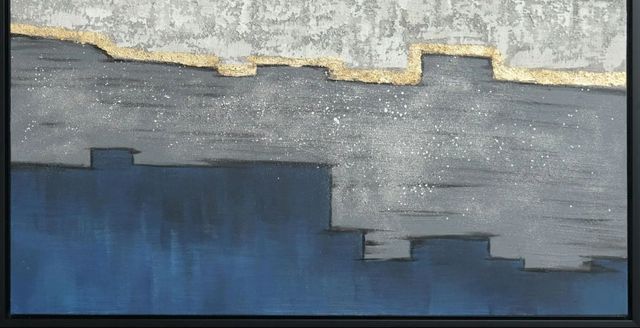 Classy Art Style 21 Hand Painted Textured Canvas with Foil Wall Art -1