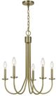 Cal® Lighting & Accessories Spiez Antique Brass Chandelier-1