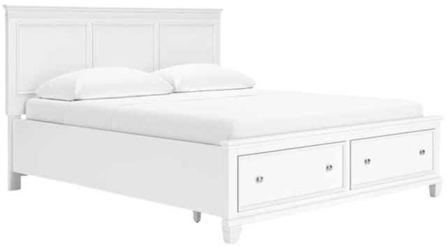 Signature Design by Ashley® Fortman White California King Panel Storage Bed-0