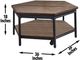 Steve Silver Co. Ultimo Mocha Hexagon Lift-Top Cocktail Table with Black Base-2
