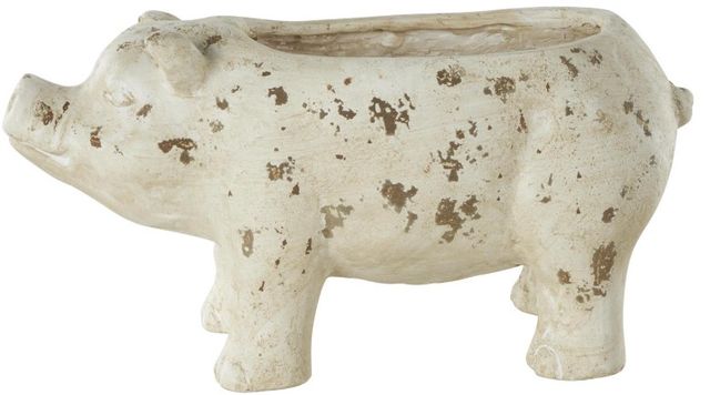 Deco Marche Light Brown Pig Planter-1