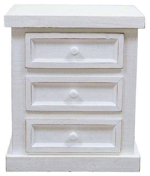 Million Dollar Rustic High Cotton White Double X Nightstand-0