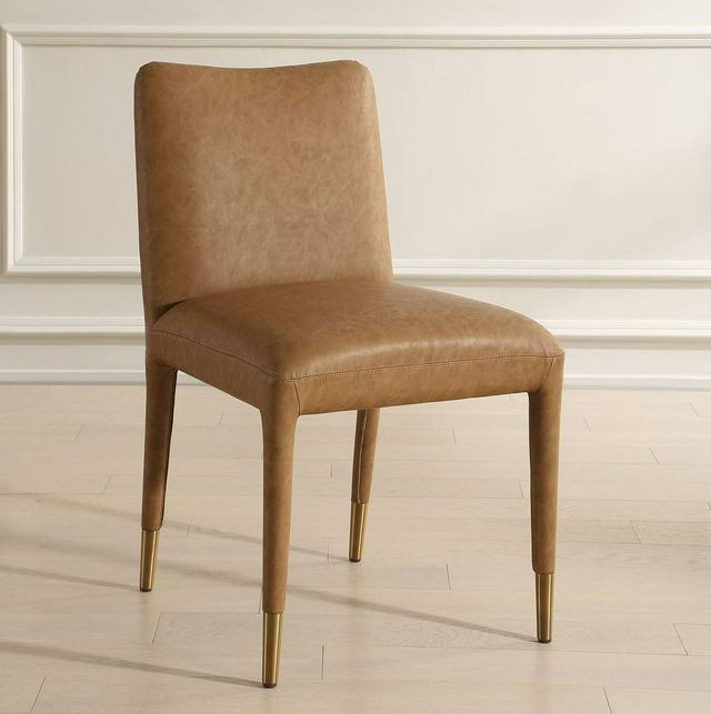 Uttermost® Conifer 2-Piece Camel Dining Side Chair Set-1