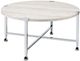 ACME Furniture Brecon White Oak Coffee Table with Chrome Base-0