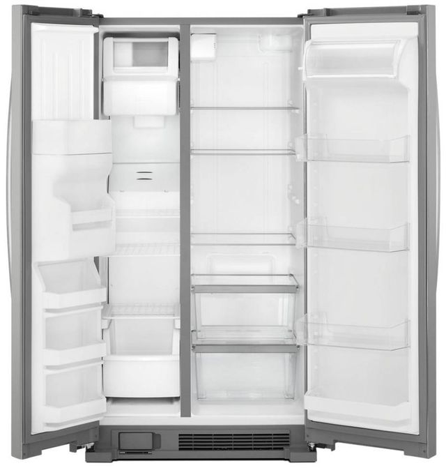 Whirlpool® 21.4 Cu. Ft. Monochromatic Stainless Steel Side-By-Side Refrigerator-1