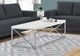 Monarch Specialties Inc. Glossy White Chrome Metal Coffee Table-1