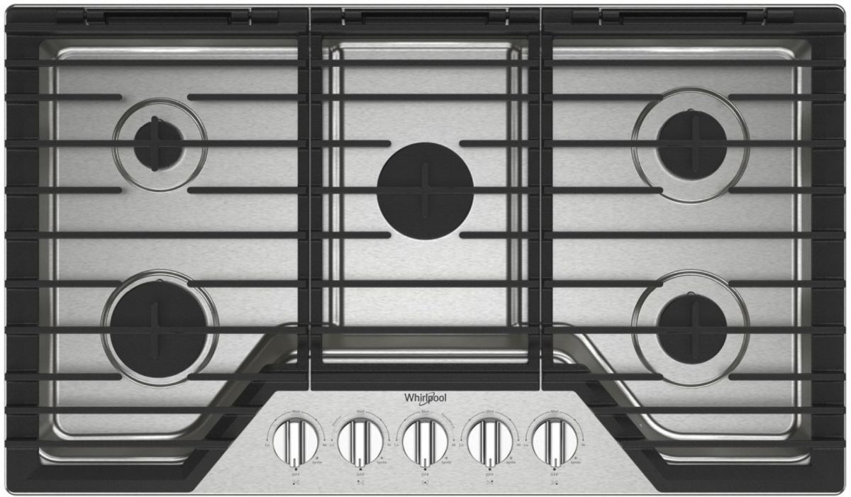 Whirlpool® 36" Stainless Steel Gas Cooktop