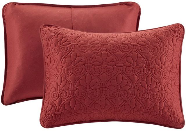 Olliix by Madison Park Red Twin/Twin XL Quebec Reversible Coverlet Set-4