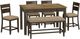 American Wholesale Furniture Sarasota 6-Piece Espresso Counter Height Set-0