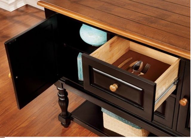 Furniture of America® Mayville Antique Oak/Black Server-2