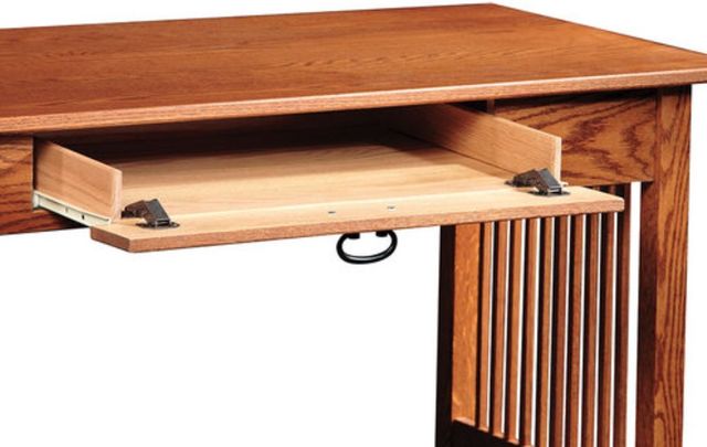 Country Classic Collection Customizable Mission Library Desk with Keyboard Drawer-2