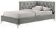Elements International Amberley Gray Twin Youth Corner Panel Bed-0