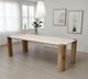 Nest Home Collections Esme Nordic Natural/Sabbia Travertine 94" Rectangular Dining Table-1