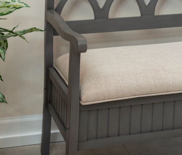 Powell® Winslett Beige/Gray Storage Bench-5