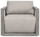 Uttermost® Remsen Dove/Weathered Gray Fabric/Wooden Outdoor Lounge Chair-3