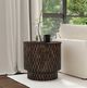 Classic Home Norwood Bark Brown 25" Round End Table-1