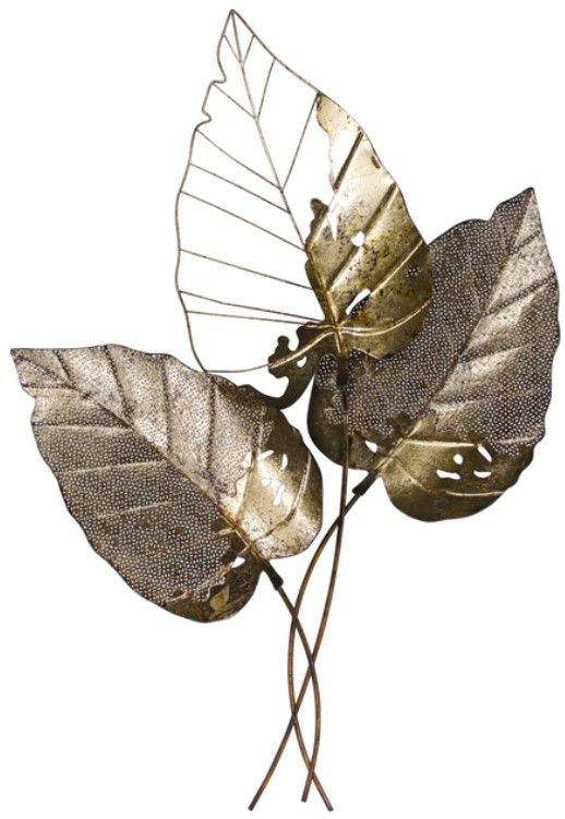 Classy Living 3 Tropical Leaves Metal Wall Decor-0
