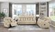 Homelegance® Amite Beige Double Reclining Loveseat with Console-1