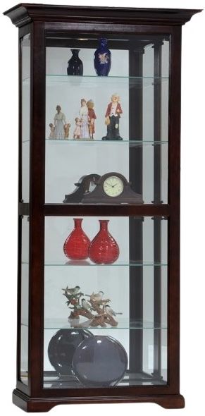 American Heartland Manufacturing Clear/Poplar 36" Tall Side-Entry Curio