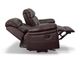 Man Wah Brown Leather Gliding Reclining Console Loveseat-3