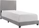 Crown Mark Erin Gray Upholstered Panel Twin Bed-0