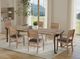 International Furniture Direct Natural Parota Brown Dining Table with Black Metal Base-2