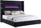 Coaster® Tisdall Black California King Upholstered Fireplace Panel Bed-0