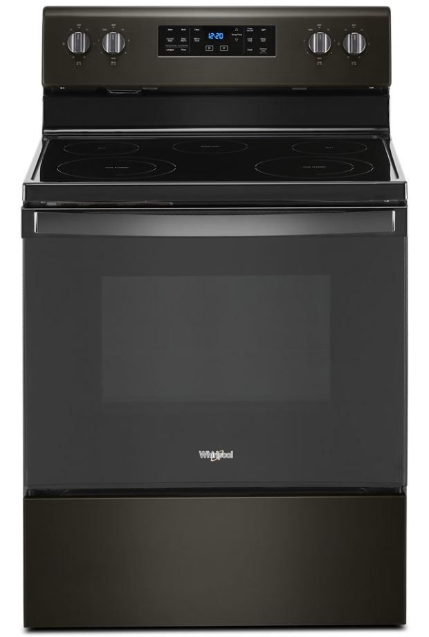 Whirlpool® 30" Black Stainless Free Standing Electric Range-0
