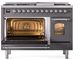 Ilve® Nostalgie II Series 48" Graphite Matte Pro Style Dual Fuel Range-3