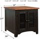 Signature Design by Ashley® Valebeck Light Brown End Table with Rustic Black Base-0