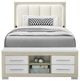 Global Furniture USA Emma Natural/White Full Panel Bed with LED and USB-1