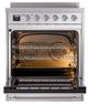 Ilve® Nostalgie II Noblesse 30'' Stainless Steel Pro Style Induction Range with Chrome Trim-1