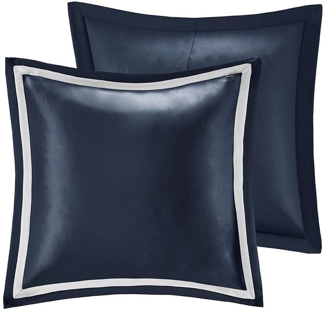 Olliix by Madison Park 8 Piece Navy Queen Odette Jacquard Comforter Set-2