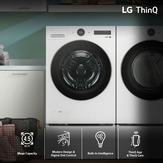 LG White Front Load Laundry Pair-6
