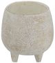 A & B Home Brown/White Round Footed Cement Planter-1