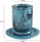 TOV Furniture Channeled Blue Swirl Resin Kiddush Cup-2