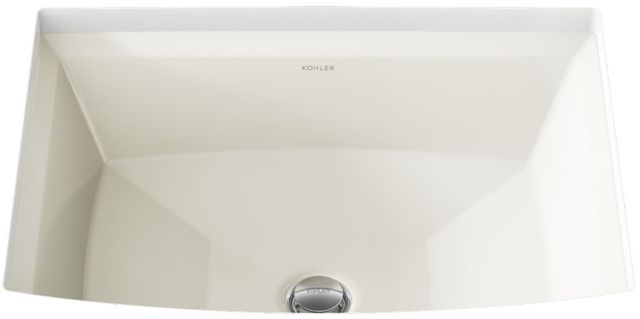 Kohler Archer® Biscuit 20" Rectangular Undermount Bathroom Sink-4