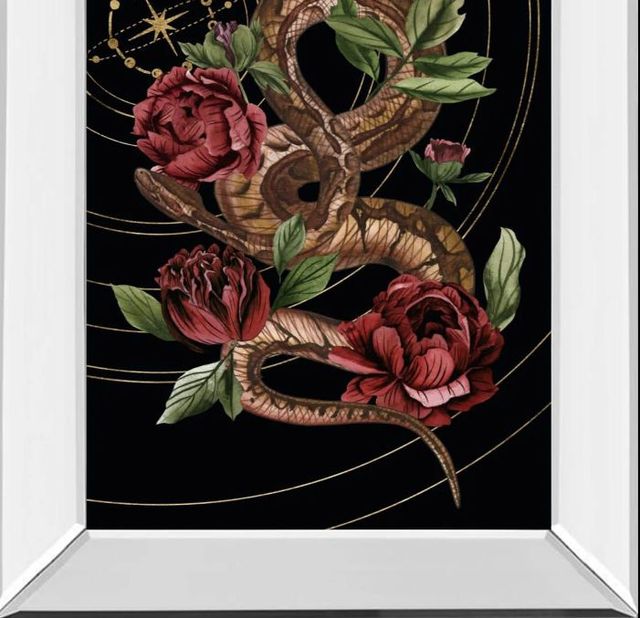 Classy Art Burn and Shine II by Melissa Wang Mirror Framed Wall Art-1