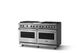 Viking® 5 Series 60" Stainless Steel Pro Style Dual Fuel (NG) Range with Polished Chrome Trim-2
