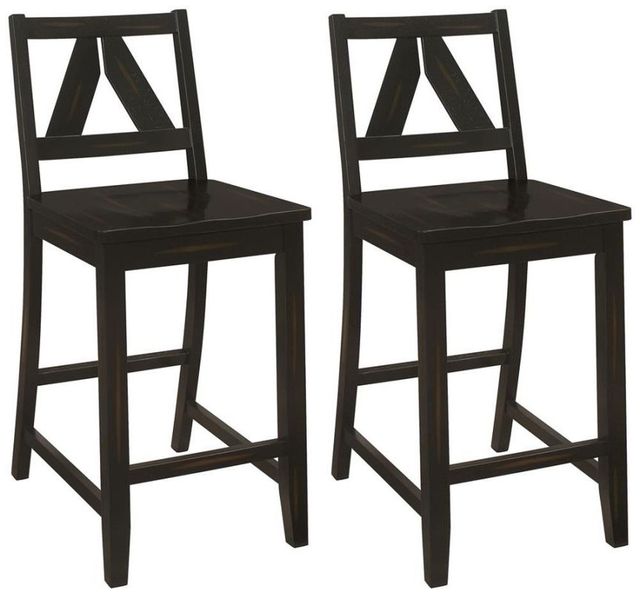 Coaster® Bairn 2-Piece Black Sand Counter Dining Chairs-0