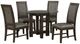 New Classic® Home Furnishings Cityscape 5-Piece Walnut Round Dining Set-0