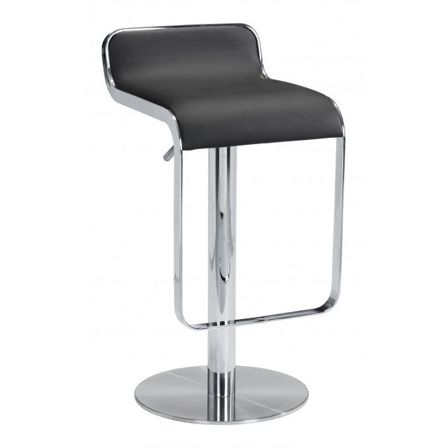 Zuo® Modern Equino Black/Plated Steel Bar Stool-0