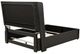 Coaster® Leandro Burnished Black/Cream Queen Wingback Panel Bed -4