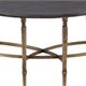 Furniture Classics Pasadena Charcoal Stone Top Coffee Table with Gold Base-2